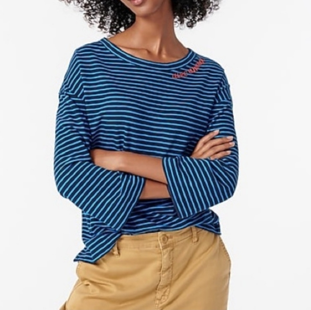 NWT J. Crew Avec Amour Striped Tee Shirt